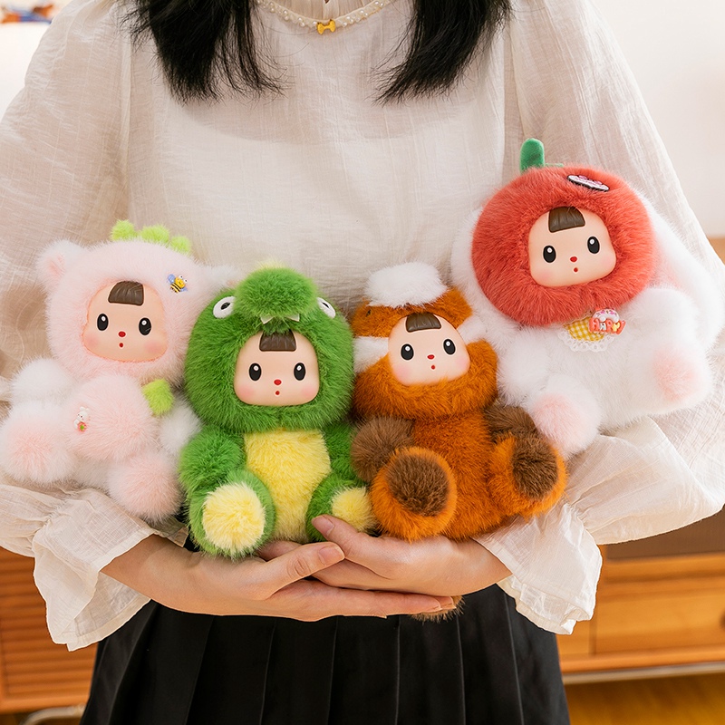 Soft Plush Doll - Peluche visage en vinyle souple 17cm,