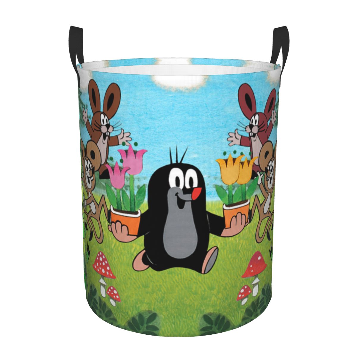 Kids Toys Basket - Mir à linge pliable Happy Mole