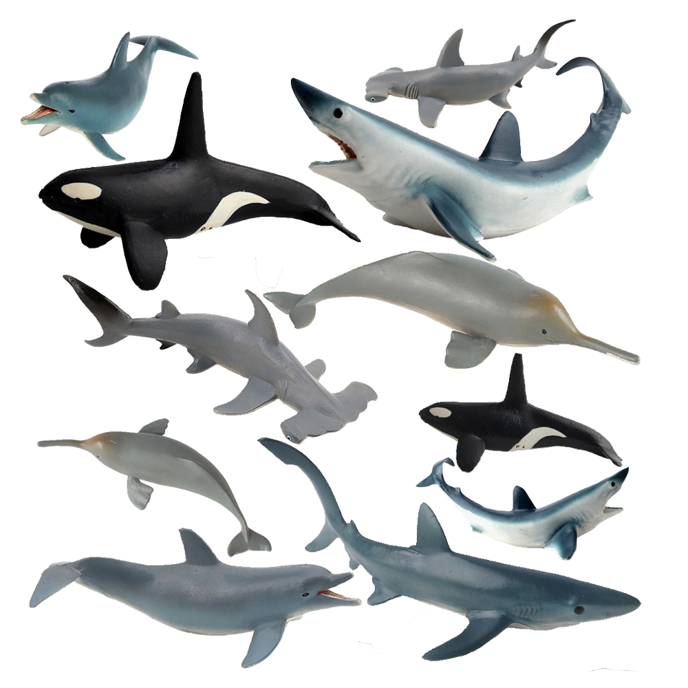 Kids Toys Reviews - Figurines d'animaux marins en langage, requin