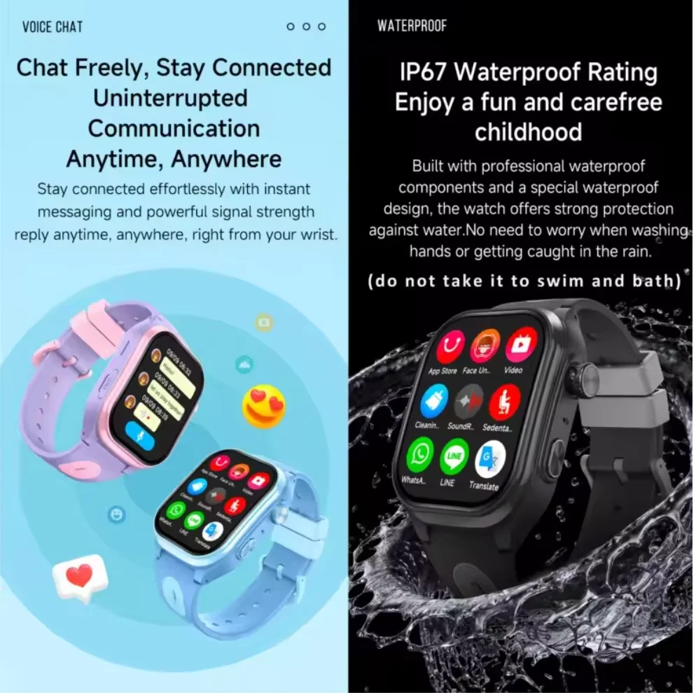 Kids Smartwatch Gps - Montre connectée 4G pour enfants, montre