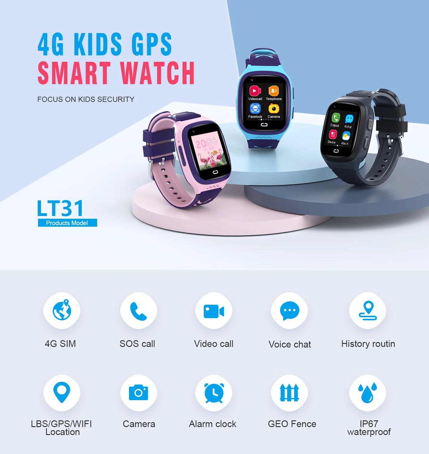 4G enfants Smartwatch SOS étan - Kids Smartwatch Gps avis et prix
