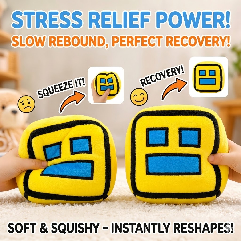 Peluche Cube Geometry Dash 202 - Soft Plush Doll avis et prix